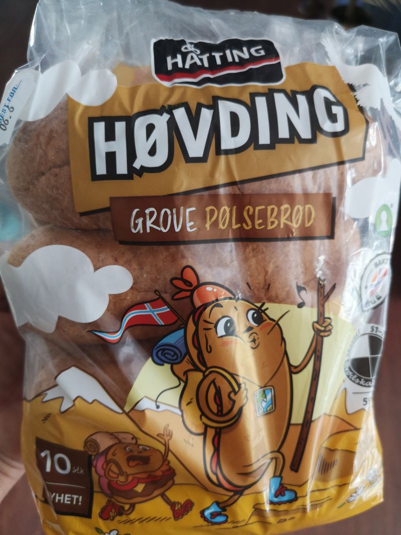 Høvding grove pølsebrød, Hatting | Noba