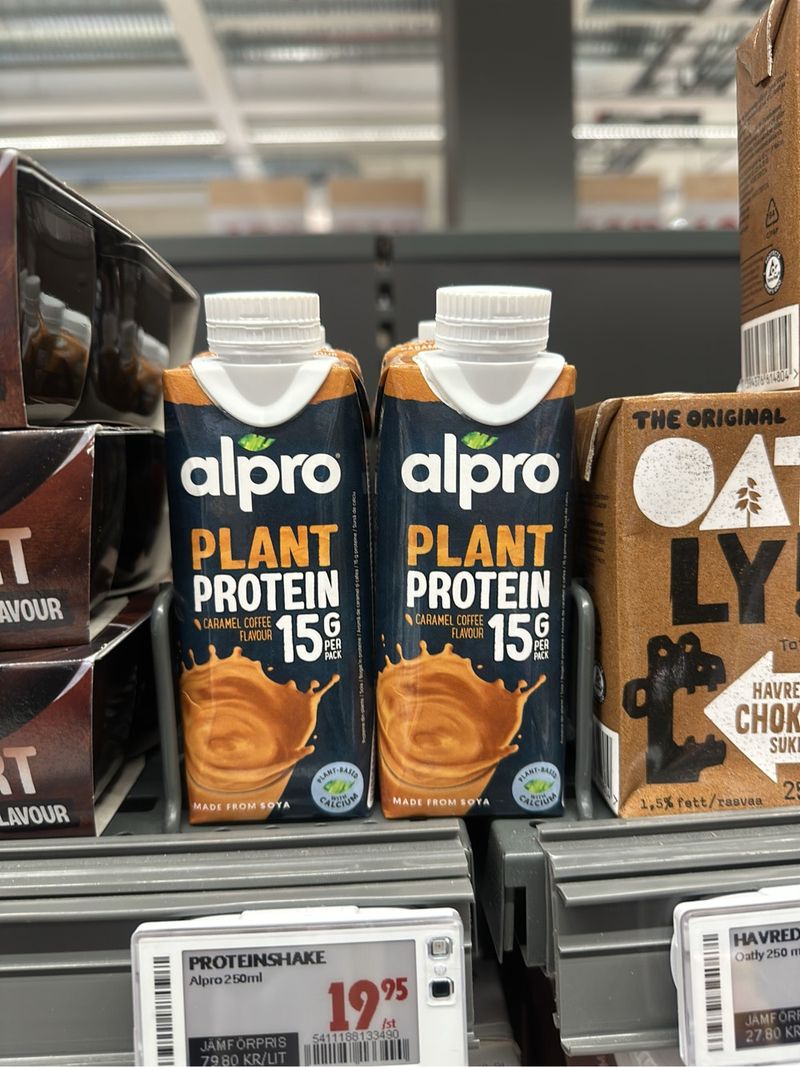 Plant protein caramel coffee flavour, alpro | Noba